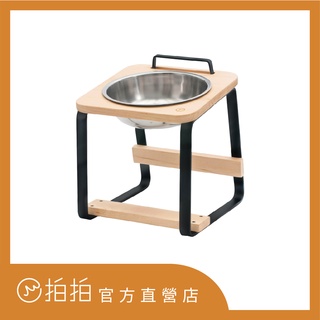 拍拍｜原木寵物託高碗架 M/楓木色｜paipaipets｜寵物碗 貓狗通用 碗架 架高碗 貓碗 狗碗 寵物餐具