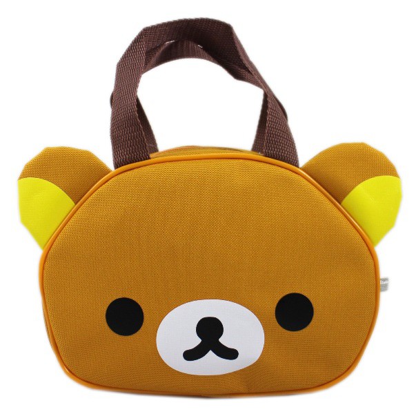 卡漫城 - 拉拉熊 造型 手提袋 ㊣版 便當袋 懶懶熊 Rilakkuma 拉鍊式 餐袋 收納 外出袋 外出包