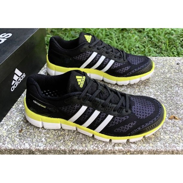 正品公司貨Adidas CC FRESH M ClimaCool 黑黃白輕量透氣慢跑鞋S76750 | 蝦皮購物