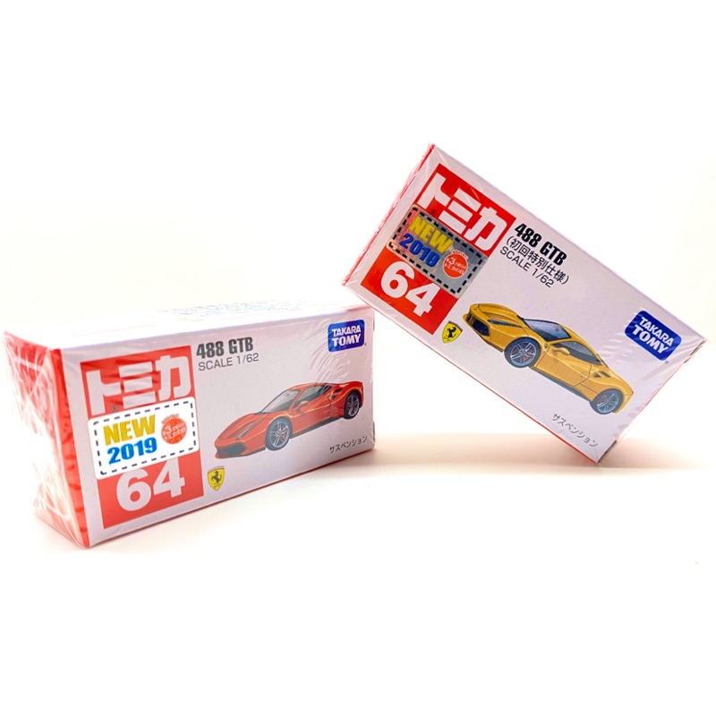 TOMICA 多美小汽車 NO64 法拉利 488GTB 1般+初回