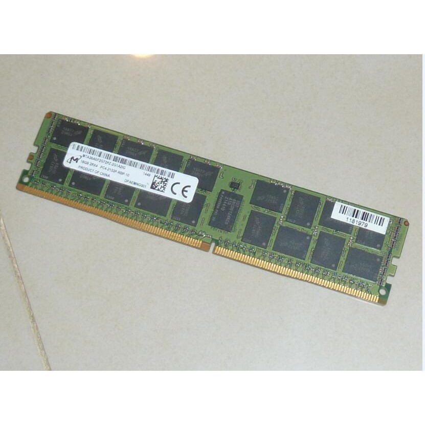 美光 Micron 2Rx4 DDR4 16G 16GB PC4-2133P-RBP-10 ECC 伺服器 新機拆下