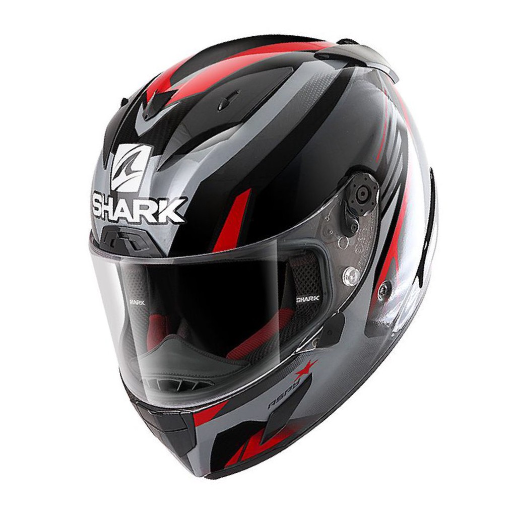 安信 | SHARK 安全帽 Race-R Pro ASPY 黑紅 全罩式 安全帽 KAR HE8621