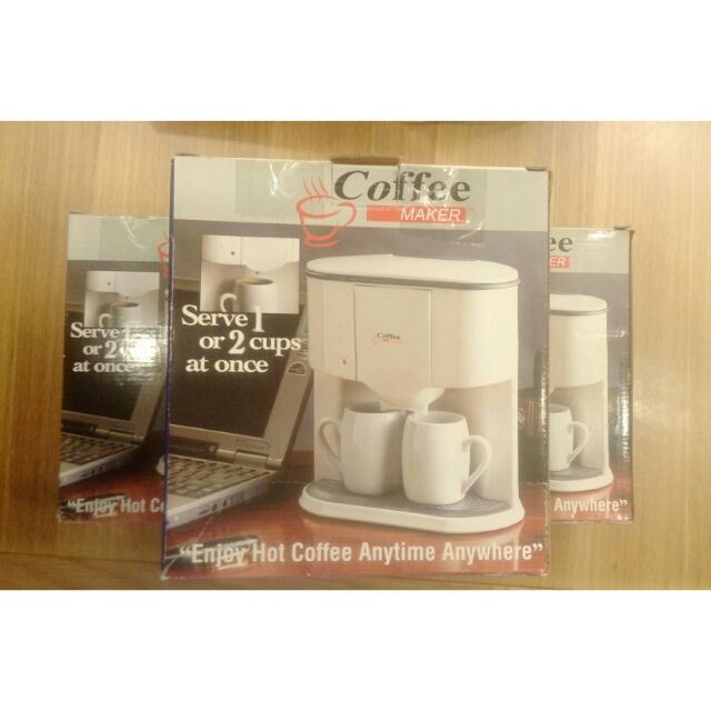 COFFEE MAKER 雙人咖啡機 隨時隨地享受熱咖啡 一次可以飲用一或二杯 免濾紙濾網

永久性濾籃，節省紙張過濾器