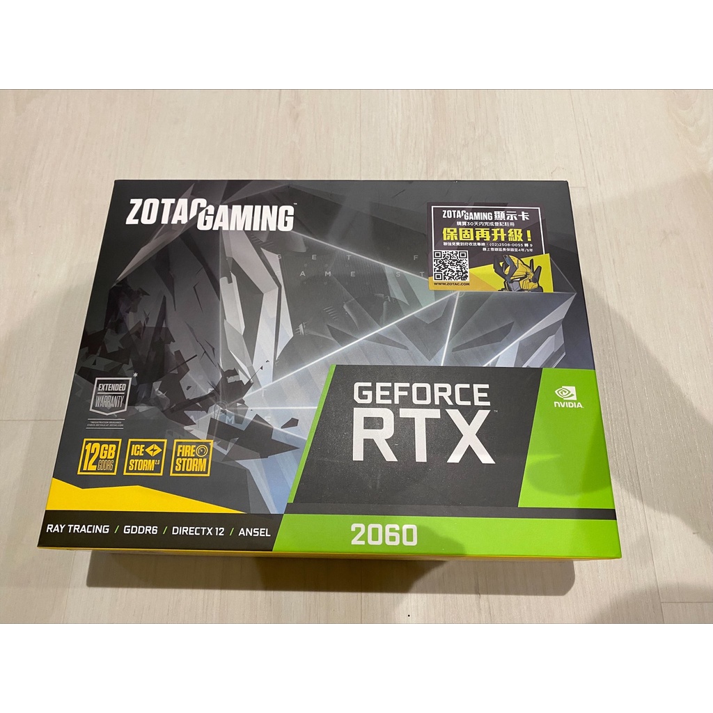 【全新】索泰 ZOTAC Gaming RTX2060 Twin Fan 12gb GDDR6 全新未拆封未註冊