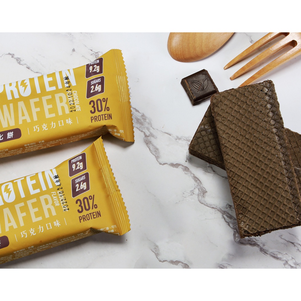 【即期特價】Minchip PRO蛋白威化餅30%-巧克力口味30g(單塊販售)MIT製造(效期到2024/09/10)