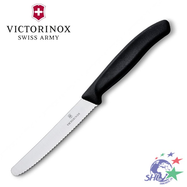 Victorinox 經典黑 色蔬果刀 / 番茄刀 Tomato Knife / 6.7832 / VN236【詮國】