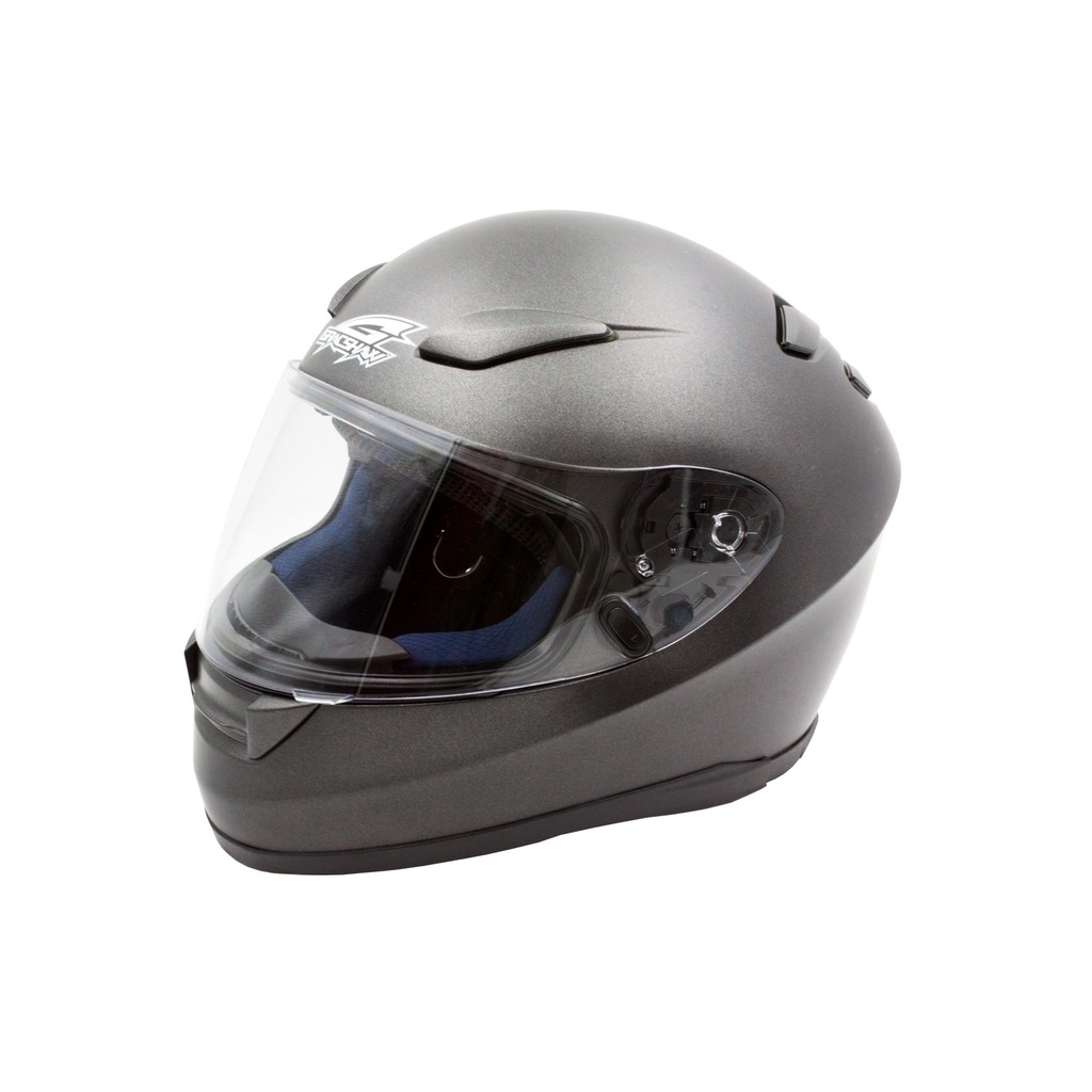 GRACSHAW G9009 消光鐵灰 素色 全罩安全帽  全罩 進口 插消排扣  流線型外觀 【 歐樂免運】
