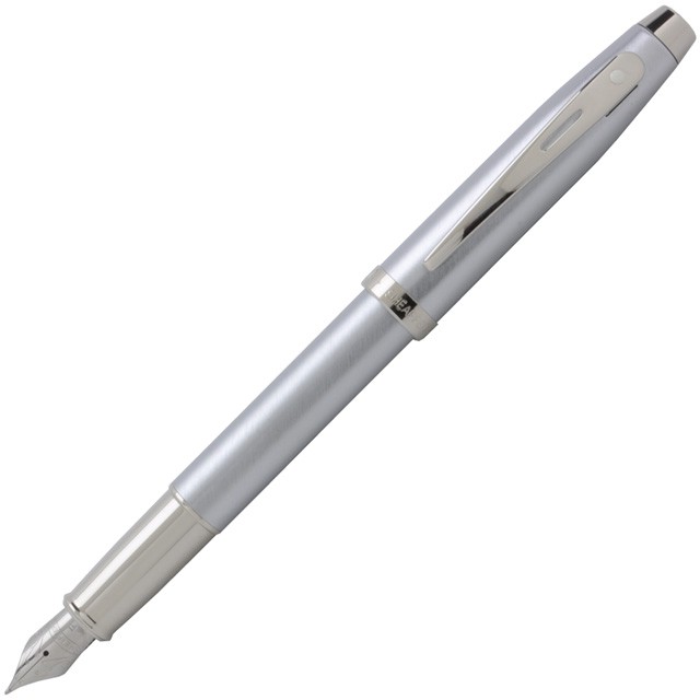 美國 西華 SHEAFFER 100系列 銀桿 銀蓋 鋼筆 (SGC9306PN) 附贈吸墨器