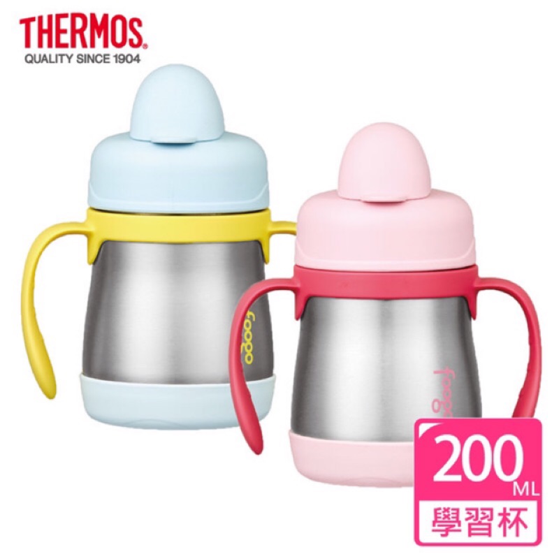 全新日本 THERMOS 膳魔師 foogo 不銹鋼真空幼兒學習杯 粉紅色 200ml 水杯