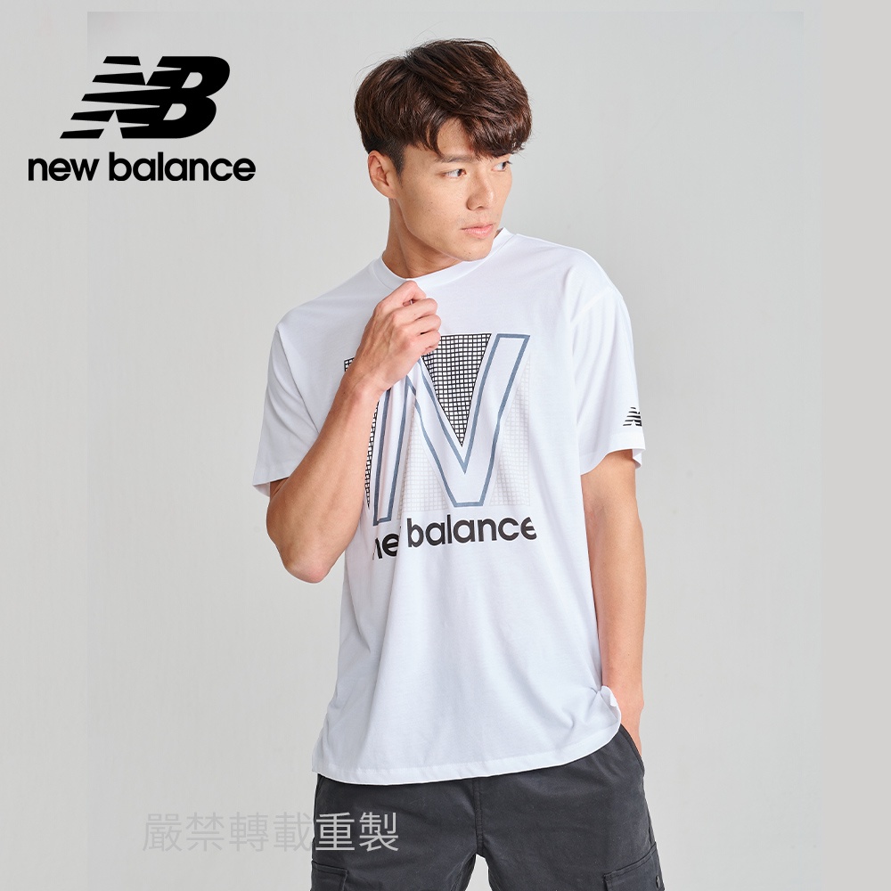 【New Balance】 NB DRY運動短袖上衣_男性_白色_AMT11062WM