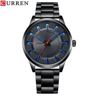 Curren 頂級品牌奢華時尚手錶男士新款不銹鋼防水石英 8406 X