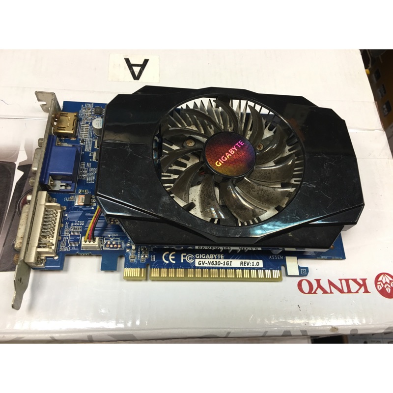 中古良品 顯示卡 技嘉 gv-n630 1g/ddr3/3種輸出介面/支援雙螢幕輸出/