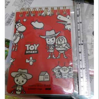 全新 plaza購入 迪士尼 玩具總動員toy story q版 插畫風 線圈筆記本 便條本 便條紙