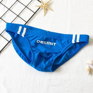 【OTOKO Men's Boutique】 DESMIIT:低腰三角泳褲／藍色／日曬適用／沙灘適用／游泳適用