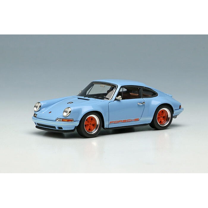 【名車館】MakeUp TM001A Porsche Singer 911(964) Coupe 1/64 (樹酯車)