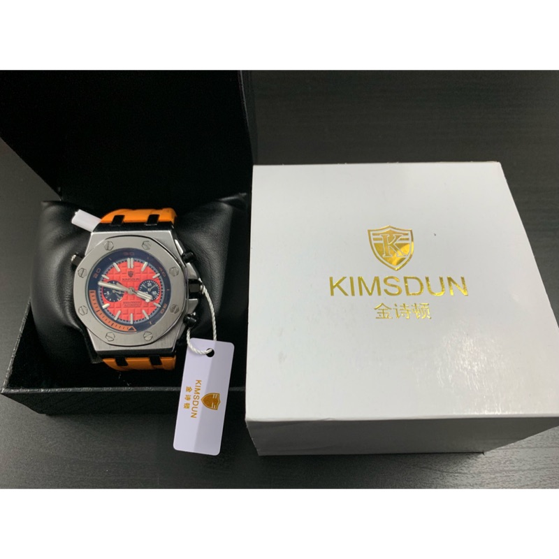 🔥KIMSDUN 金斯頓 防水皮帶時尚男士全自動機械男錶 ⌚️類AP款