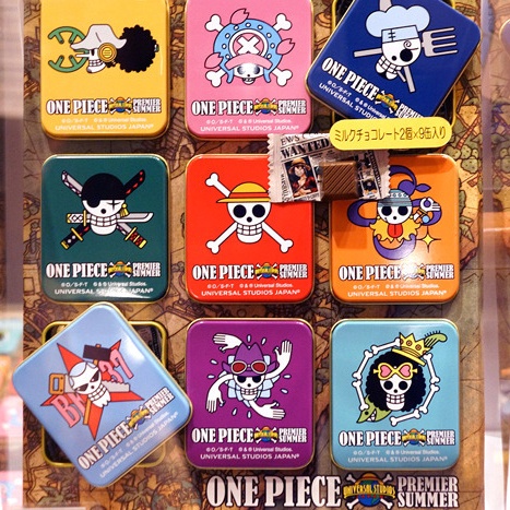 日本 2013年 環球影城 USJ 限定 航海王 海賊王 巧克力盒 鐵盒 空盒