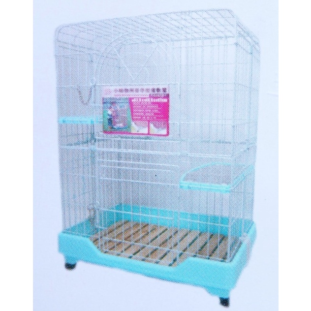 日式機能豪華(3層+2跳板)實木腳踏板貓籠NO C015 貂籠/寵物籠(藍色，粉紅色兩色可選購）