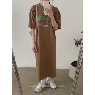 字母印花長版T懶人裙寬鬆