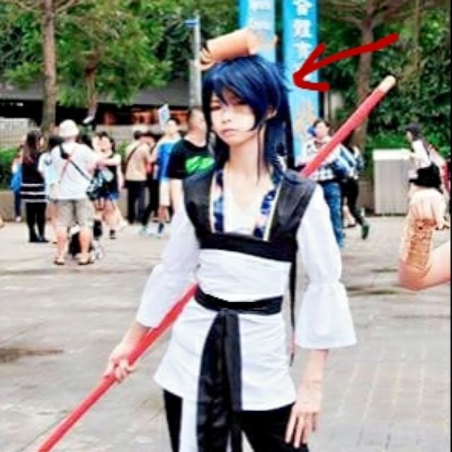 魔奇練白龍cos 藍色假髮 蝦皮購物