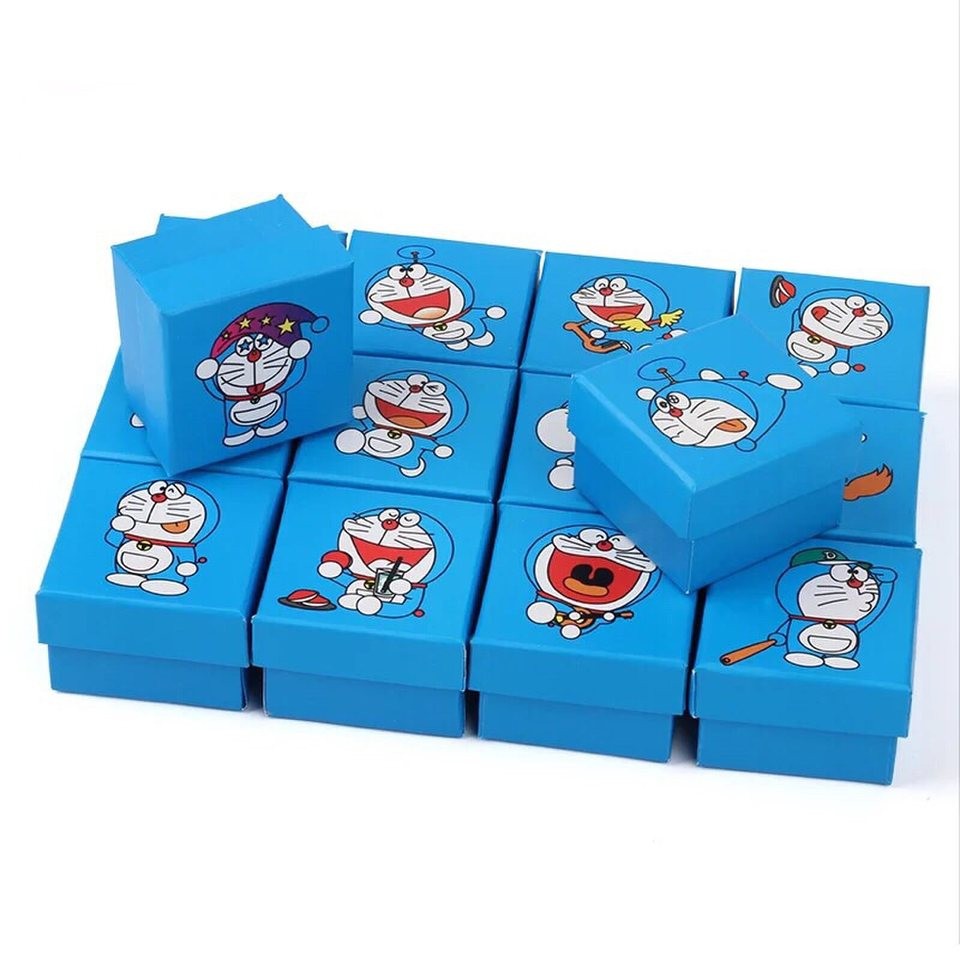 【現貨秒發】哆啦A夢卡通首飾盒 耳環戒指項鍊手鍊禮品包裝盒 禮盒 紙盒