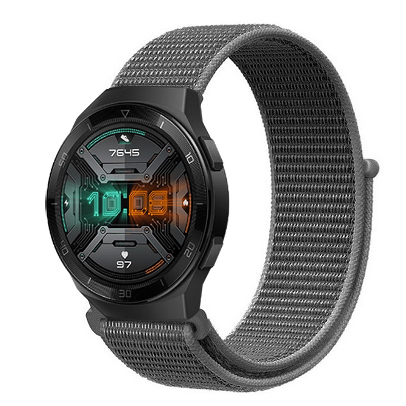 22mm尼龍錶帶 華為手錶GT 2e 運動尼龍環錶帶 46mm 智能手錶替換錶帶 Huawei GT 2