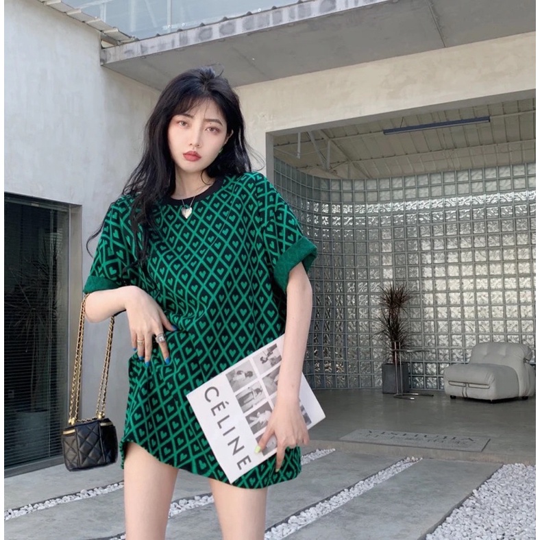 現貨！時尚BV綠色質感韓版chic大牌綠色短袖T恤短袖上衣女裝新款輕奢小眾炸街上衣潮流綠色上衣