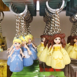 『 單位日貨 』日本正版 LEGO 樂高 迪士尼 DISNEY 灰姑娘 美女與野獸 貝兒公主 鑰匙圈 吊飾 公仔