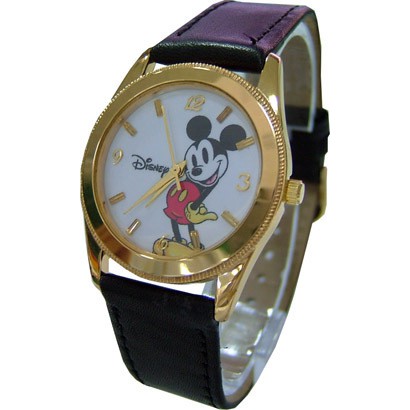 迪士尼 經典 皮帶款手錶-快樂米奇