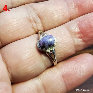 紫龍晶 戒指 蛋面 天然❤水晶玉石特賣#B176-2