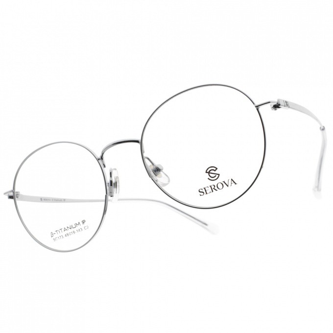 SEROVA 光學眼鏡 SC173 C2 簡約文青款 -金橘眼鏡