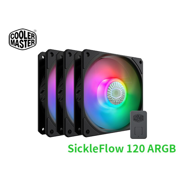 Cooler Master 酷碼 SickleFlow 120 ARGB 風扇 (3入附控制器) 機殼風扇