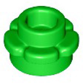 樂高 LEGO 亮綠色 1x1 花朵 5花瓣 葉子 24866 6206150 Plate Green Flower