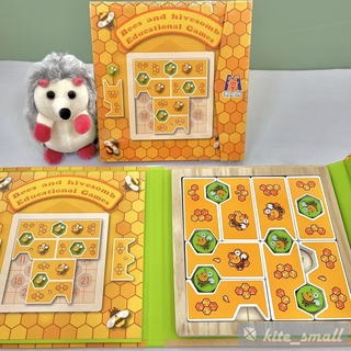 小風箏🪁｜現貨🔥蜜蜂拼板遊戲 益智玩具 木製教具 邏輯思維啟蒙 蜜蜂桌遊 早教遊戲