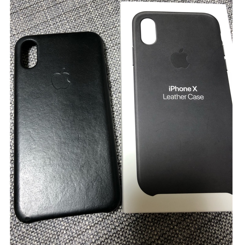 售iPhone X 原廠皮革保護套 原廠保護殼 原廠皮套 黑色