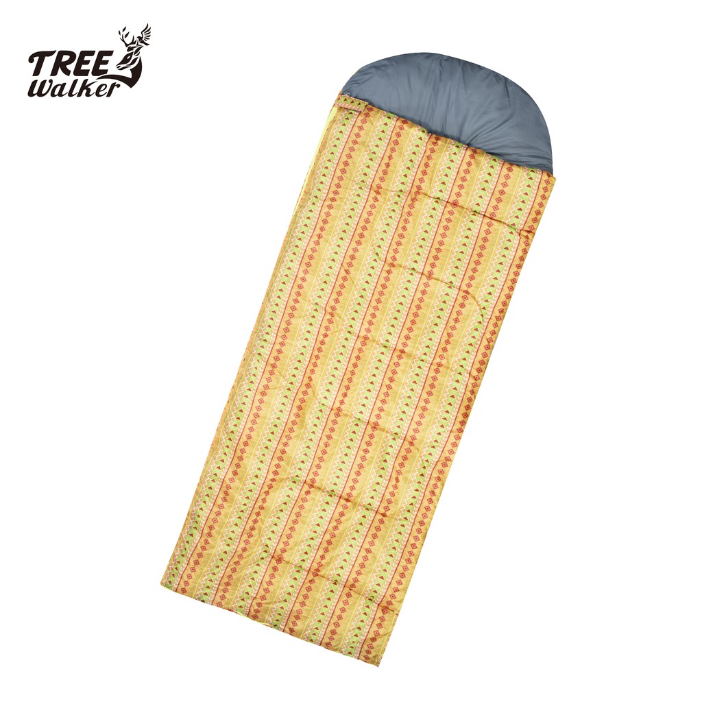 【Treewalker露遊】露遊享夢兒童睡袋 172x67 柔軟布料 幾何圖形 全開式 防踢被 幼稚園兒童睡袋 四季睡袋