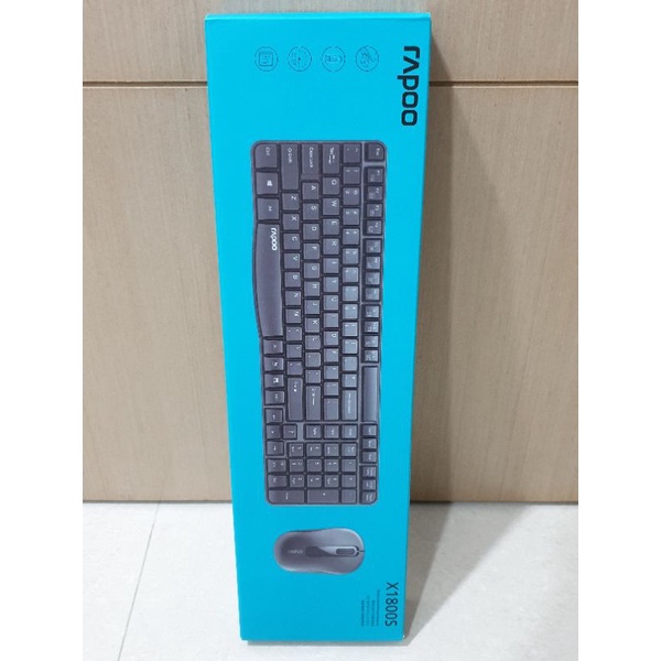 RAPOO雷柏 2.4G X1800S 無線光學鍵盤滑鼠 Keyboard Mouse Wireless鍵鼠組 原廠保固