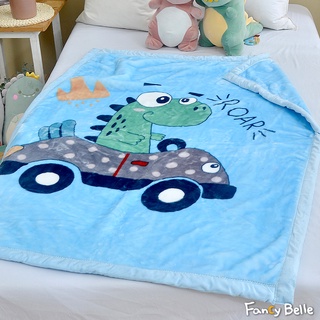 Fancy Belle 雙層雪芙絨 厚毯 105x130cm 格蕾寢飾 恐龍ㄅㄨㄅㄨ 藍色 兒童 毯子