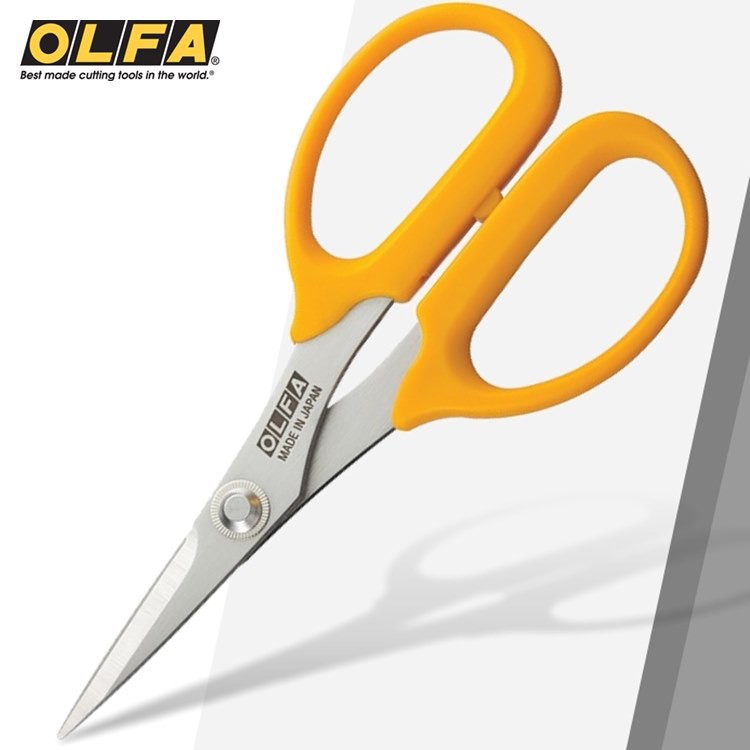 找東西@日本製造OLFA剪刀SCS-4貼花剪刀(布不易滑動鋸齒剪刀)小剪刀縫紉剪刀布剪刀細部修飾剪刀細緻不鏽鋼剪刀