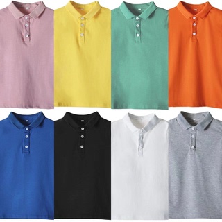 Soffny (1-16 歲) 兒童 Polo 衫男孩棉 T 恤兒童服裝夏季休閒短袖嬰兒襯衫 Polo kemeja b