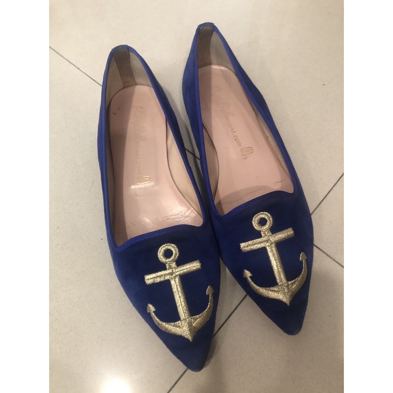 pretty ballerinas 海軍藍尖頭平底鞋 EU37 23cm