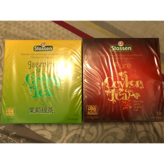 司迪生 茉莉綠茶 / 紅茶 100入 盒裝 Stassen green tea / Ceylon tea 斯里蘭卡製