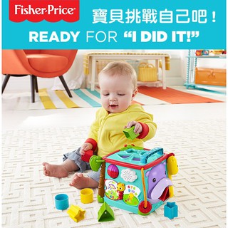 美國 Fisher-Price 費雪 可愛動物積木盒 積木 益智玩具