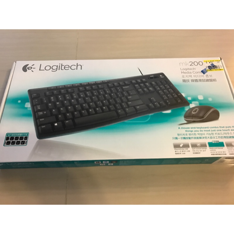 Logitech mk200媒體滑鼠鍵盤組