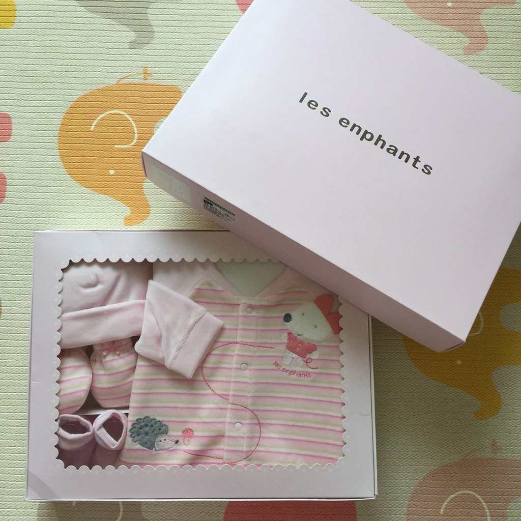 【全新附提袋】麗嬰房 新生兒 禮盒 (粉紅色)