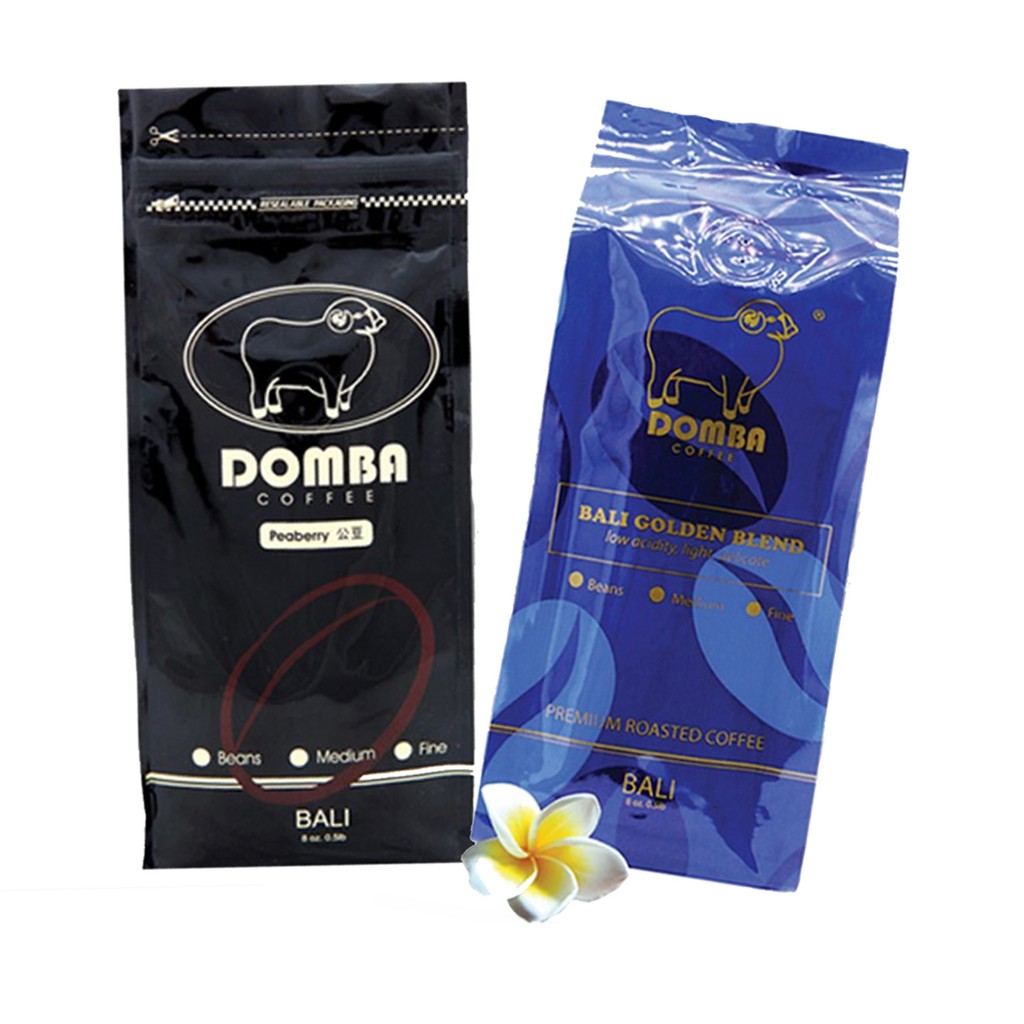 峇里島DOMBA小綿羊『黃金咖啡公豆』＆『黃金咖啡母豆』～二種口味 一次到位更優惠~(共2包)