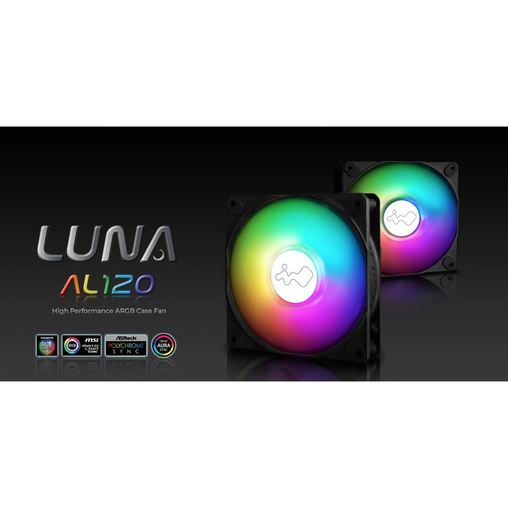 [近全新][免運]迎廣 InWin Luna 120 AL120 ARGB 12公分風扇 三包裝 高風壓 含控制器