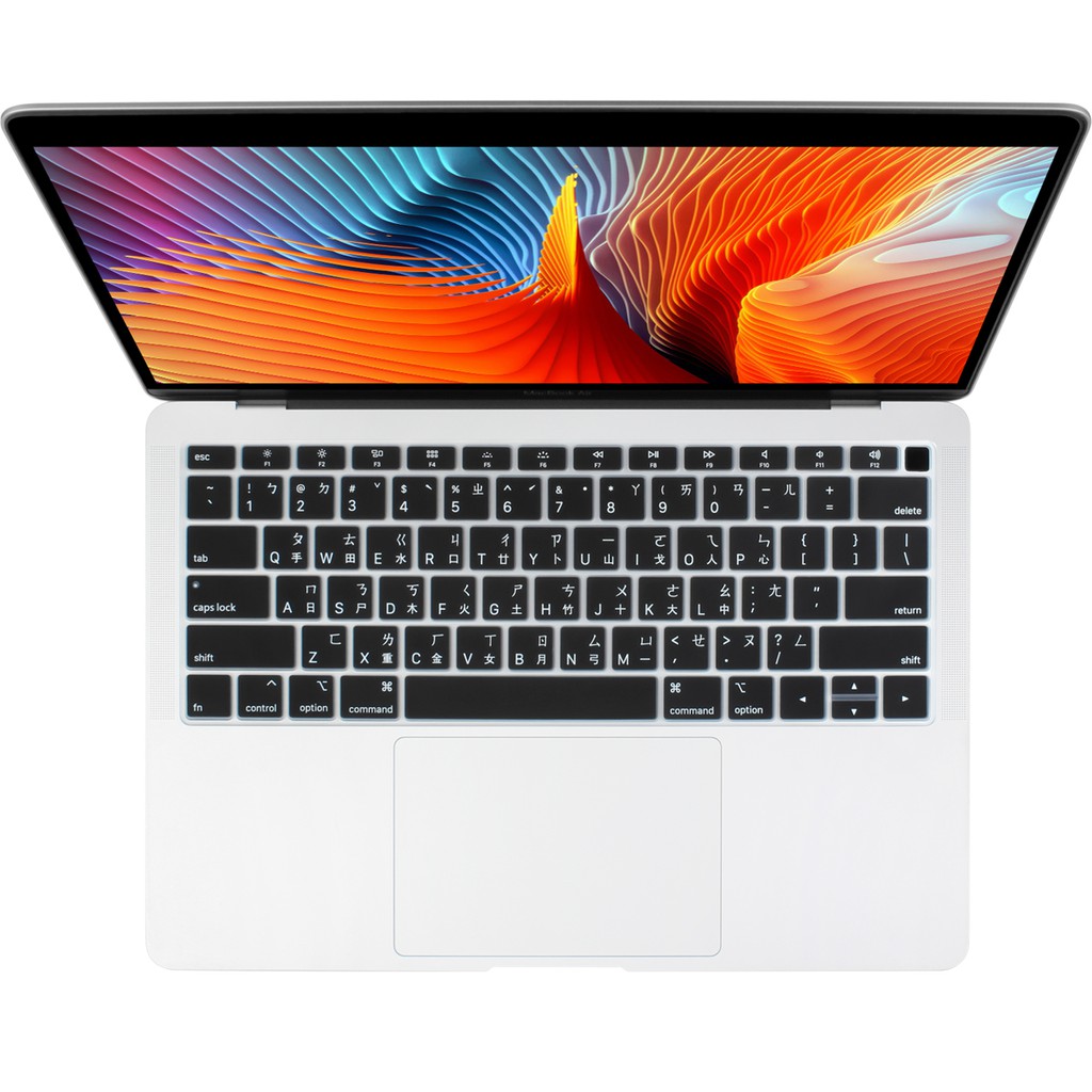 黑色繁體注音鍵盤膜 a2179保護膜2020 新款Macbook Air Pro16 a2289A2251 超薄硅膠彈性
