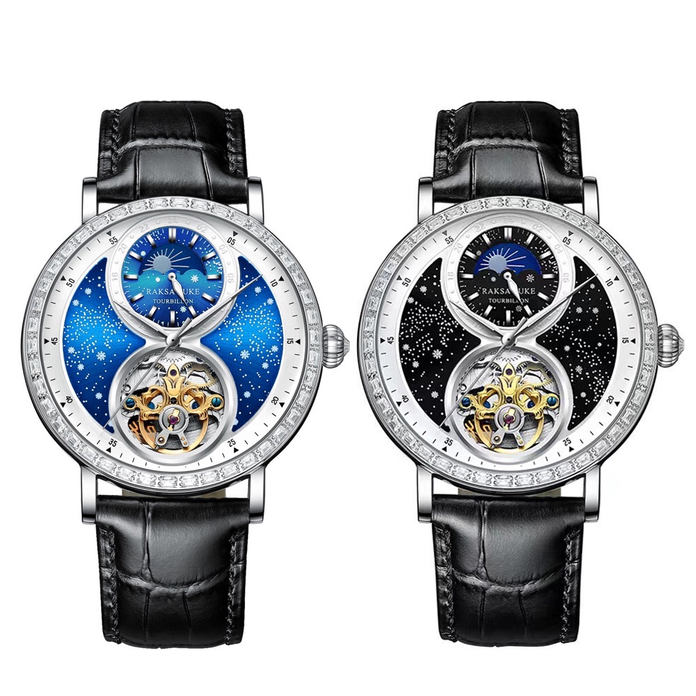 RAKSA DUKE 羅薩公爵 機械錶 皮錶帶 指針 夜光 日月星辰 商務錶 質感錶 氣質錶 男錶 女錶 送人禮物