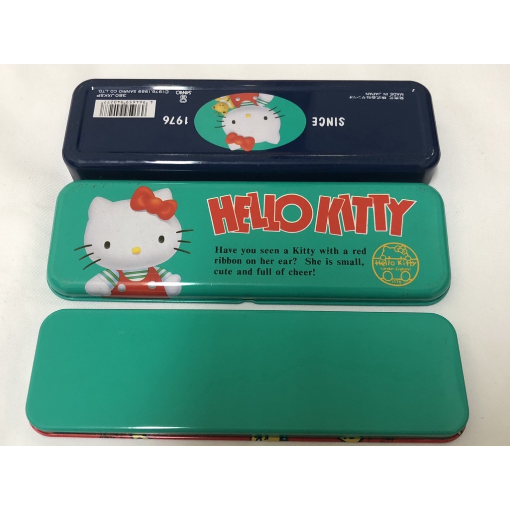 早期商品/凱蒂貓/Hello Kitty/三麗鷗/1989/鉛筆盒(綠色)